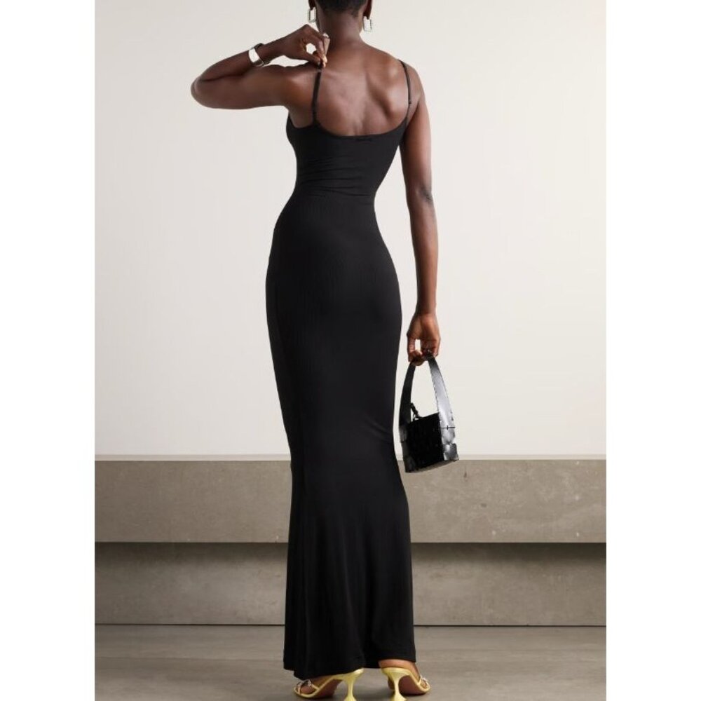 NWT SKIMS CLOUD MAXI ONYX DRESS SZ MEDIUM - Picture 3 of 3